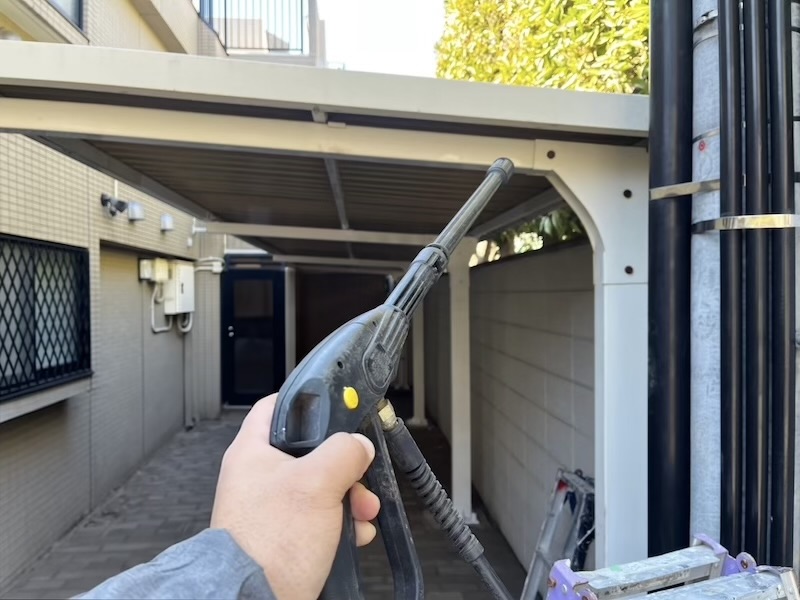 東京都府中市|マンション 駐輪場の塗装を実施しました!